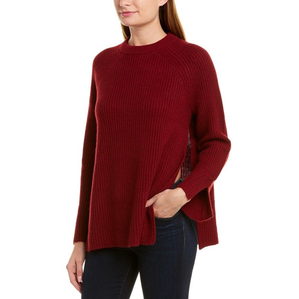 J Crew Collection 100% Cashmere Side Slit Sweater